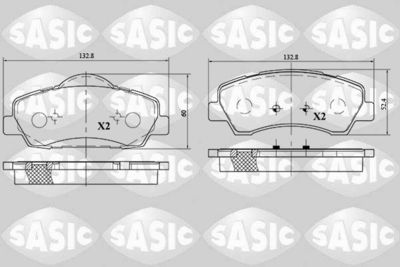 Bremžu uzliku kompl., Disku bremzes SASIC 6210049