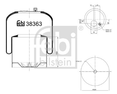 Pneimoatsperes spilvens, Pneimopiekare FEBI BILSTEIN 38363
