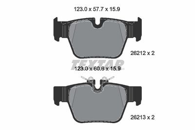 Bremžu uzliku kompl., Disku bremzes TEXTAR 2621201