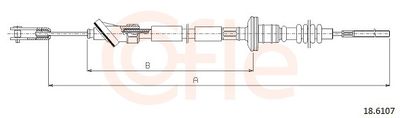 Трос, управление сцеплением COFLE 18.6107