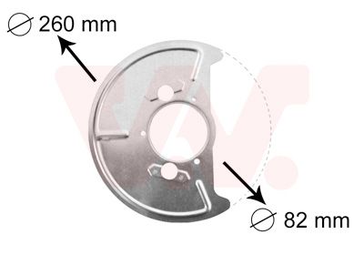 Dubļu sargs, Bremžu disks VAN WEZEL 5870371