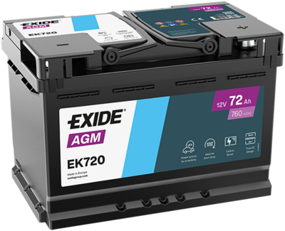Стартерная аккумуляторная батарея EXIDE EK720