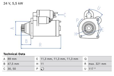 Стартер BOSCH 0 986 026 360