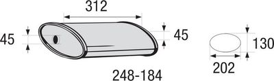 Vidējais izpl. gāzu trokšņa slāpētājs, Universāls BOSAL 248-184