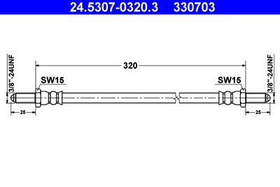 Тормозной шланг ATE 24.5307-0320.3