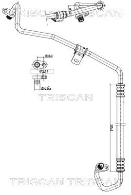 Трубопровод высокого / низкого давления, кондиционер TRISCAN 9010 28021