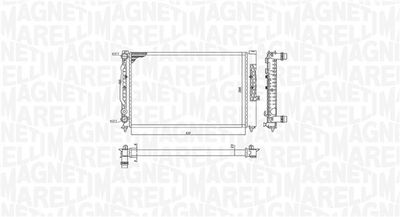 Радиатор, охлаждение двигателя MAGNETI MARELLI 350213191700