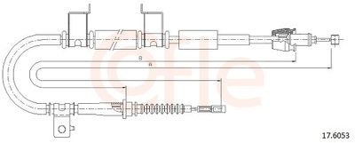 Тросик, cтояночный тормоз COFLE 92.17.6053