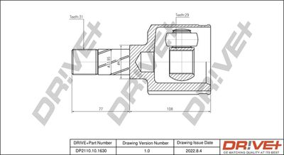 Шарнирный комплект, приводной вал Dr!ve+ DP2110.10.1630