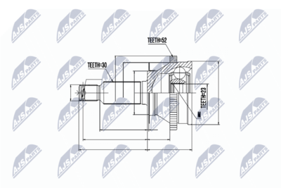 Шарнирный комплект, приводной вал NTY NPZ-HY-513