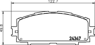HELLA PAGID 8DB355012361 Bremžu uzliku kompl