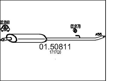 Средний глушитель выхлопных газов MTS 01.50811