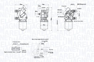 Двигатель стеклоочистителя MAGNETI MARELLI 064360100010