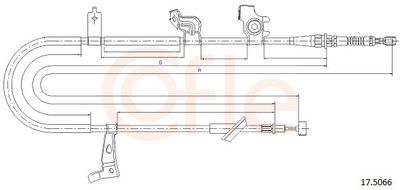 Тросик, cтояночный тормоз COFLE 92.17.5066