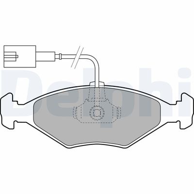 Комплект тормозных колодок, дисковый тормоз DELPHI LP1855