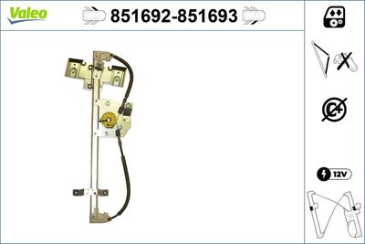 Стеклоподъемник VALEO 851692