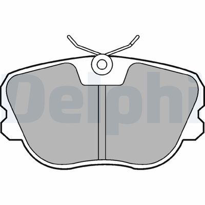 Комплект тормозных колодок, дисковый тормоз DELPHI LP575