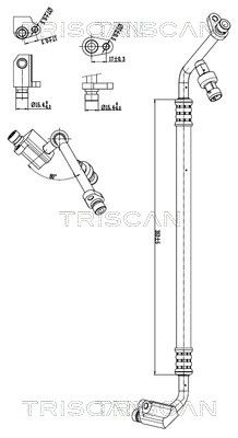 Трубопровод высокого / низкого давления, кондиционер TRISCAN 9010 24020