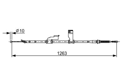 Тросик, cтояночный тормоз BOSCH 1 987 482 617