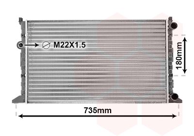 Radiators, Motora dzesēšanas sistēma VAN WEZEL 58002160