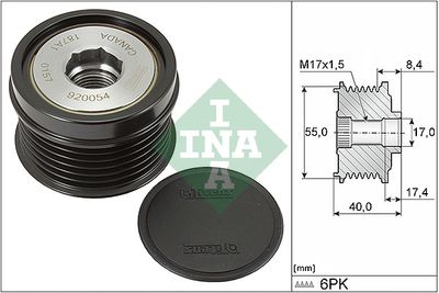 Ģeneratora brīvgaitas mehānisms Schaeffler INA 535 0316 10