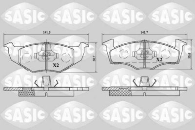 Bremžu uzliku kompl., Disku bremzes SASIC 6216051