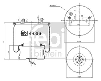 Pneimoatsperes spilvens, Pneimopiekare FEBI BILSTEIN 49366
