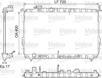 Radiators, Motora dzesēšanas sistēma VALEO 734974