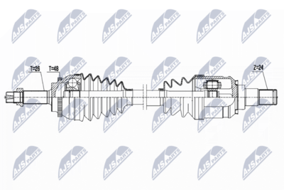 Приводной вал NTY NPW-TY-074