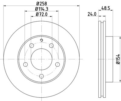 Bremžu diski HELLA PAGID 8DD 355 103-221
