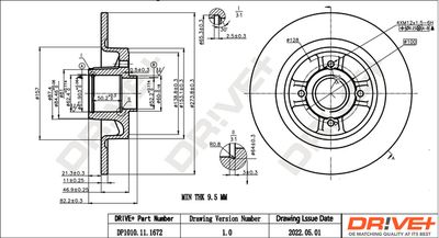 Тормозной диск Dr!ve+ DP1010.11.1672