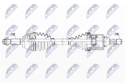 Приводной вал NTY NPW-NS-090