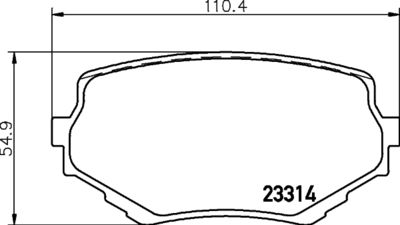 HELLA PAGID 8DB355017181 Bremžu uzliku kompl