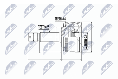 Šarnīru komplekts, Piedziņas vārpsta NTY NPZ-HY-540