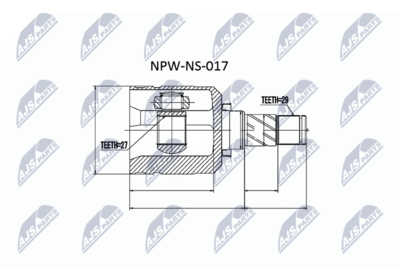 Шарнирный комплект, приводной вал NTY NPW-NS-017