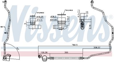 Zemspiediena cauruļvads, Gaisa kondicionēšanas sist. NISSENS 848288