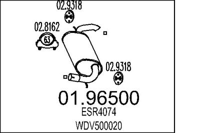 Глушитель выхлопных газов конечный MTS 01.96500