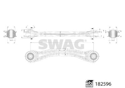Vikšro valdymo svirtis SWAG 33 10 8672