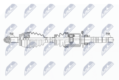 Приводной вал NTY NPW-FT-041
