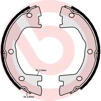 Bremžu loku kompl., Stāvbremze BREMBO S A6 508