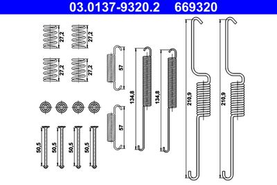 Комплектующие, тормозная колодка ATE 03.0137-9320.2