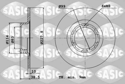 Тормозной диск SASIC 4004240J