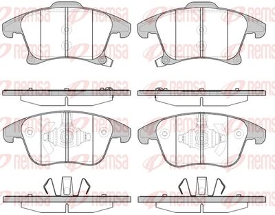 Bremžu uzliku kompl., Disku bremzes REMSA 1249.22
