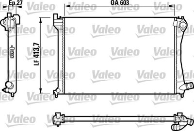 Радиатор, охлаждение двигателя VALEO 732617