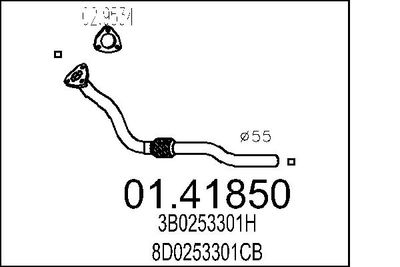 Труба выхлопного газа MTS 01.41850