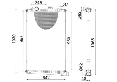 Радиатор, охлаждение двигателя MAHLE CR 1048 001S