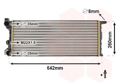 Radiators, Motora dzesēšanas sistēma VAN WEZEL 17002074