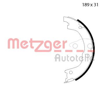 Bremžu loku kompl., Stāvbremze METZGER MG 127