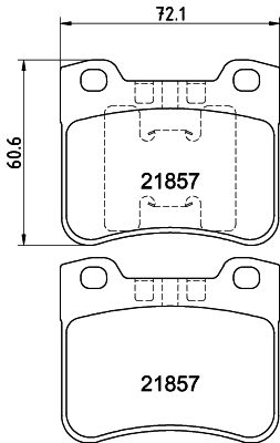 Bremžu uzliku kompl., Disku bremzes HELLA PAGID 8DB 355 008-301
