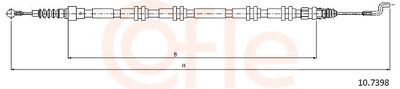 Тросик, cтояночный тормоз COFLE 92.10.7398